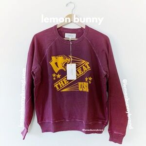 The Great The College Sweatshirt in Rosehip with Cougar Graphic Size 0 New NWT